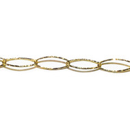 Vermeil Chain Oval Cable 4.8x12.5mm - per foot(58001)