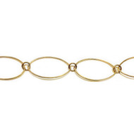 Gold Filled Chain Oval Link 35x20mm with 8mm Link - per foot(23648)