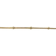 Gold Filled Chain Sattelite1mm with 1.9mm Ball - per foot(23834)