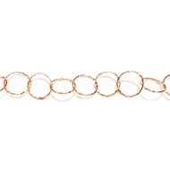 Rose Gold Vermeil Chain Diamond Cut Round Cable 9mm - per foot(48786)