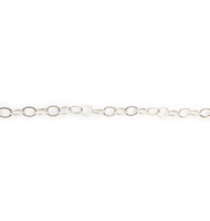 Sterling Silver Chain Flat Cable 4.7x3.6mm - per foot(20790)