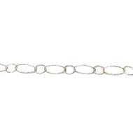 Sterling Silver Chain Long & Short 4.8x12.5mm - per foot(58004)