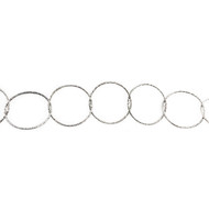 Sterling Silver Diamond-Cut Circular Chain - per foot