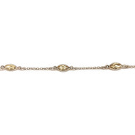Sterling Silver Chain with Citrine Marquise - per foot(43949)