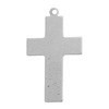Metal Blank - Cross German Silver 16x25mm 24ga (w/ ring)(44655)