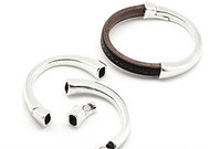 Silver Colour Magnetic Half Bracelet 10x5mm - Each (60978)