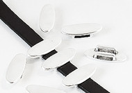 Silver Colour Oval Slider 11x27mm (Inner 10x2.5mm) - Each (61062)