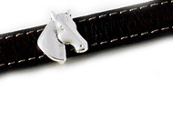 Silver Colour Horse Slider 13x14.5mm (Inner 10x2.5mm) - Each (61033)