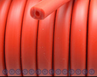 Rubber Licorice Cord 10x7mm Red - per inch