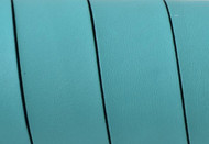 Leather Flat Cord 20x1.5mm Sea Blue European made - per inch(61165)