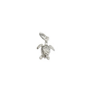 Charm Sea Turtle 15mm with Jump Ring Sterling Silver - each(61393)