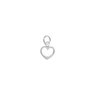 Charm Open Heart 9x11 Sterling Silver(61394)