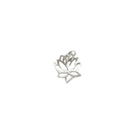 Charm Open Lotus Flower 13mm Sterling Silver(61403)