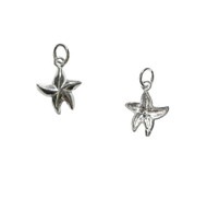 Charm Starfish Stylized 14mm Bright Sterling Silver - each(61404)