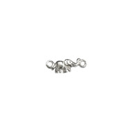 Charm or Connector Up Trunk Elephant 23mm Sterling Silver(61406)