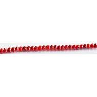 Chinese Crystal 4x3mm Rondelle Bead Lava Red - by the strand(61499)