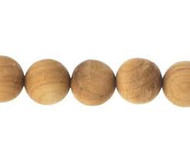 Cedar Wood 6mm round beads by the 8" strand(62119)