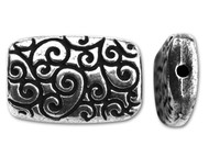Tierra Cast Antique Silver Rectangle Scroll Bead each(20467)