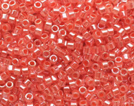 Miyuki Delica Seed Bead size 11/0  Crystal Salmon Ceylon Lined Dyed DB 0235 - each(62761)