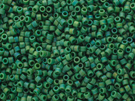 Miyuki Delica Seed Bead size 11/0 Green Pine AB DB 2311 Frosted Glazed Rainbow Matte - each(62808)