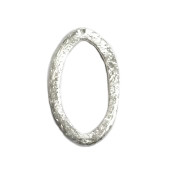 Sterling Silver Marquise 19mm Brushed Drilled - each(65534)
