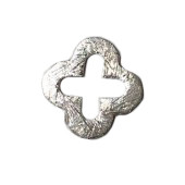 Sterling Silver Clover 10mm Brushed Closed - each(65544)