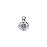 Charm Compass 11mm Sterling Silver - each (62303)