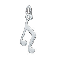 Charm Music Note 6.25x15mm Sterling Silver - Each(64370)