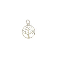 Charm Tree of Life With Ring 14mm Sterling Silver - each(64374)