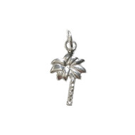 Charm Palm Tree 20.5x10mm with Jump Ring Sterling Silver - each(65583)