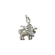 Charm Lion 14x15mm with Jump Ring Sterling Silver - each(64592)
