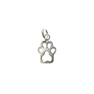 Charm Dog Paw 15x10mm with Jump Ring Sterling Silver - each(65550)