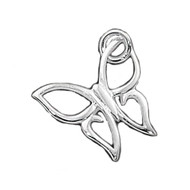 Charm Outline Butterfly 16x19mm Sterling Silver - each(62976)
