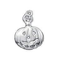 Charm Jack'O'Lantern 13x10.5mm with Jump Ring Sterling Silver - each(63582)