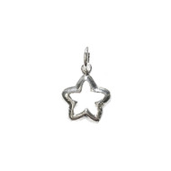 Charm Star 11x13.5mm with Jump Ring Sterling Silver - each(65582)