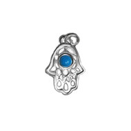Charm Hamsa 11.5x15.5mm with Turquoise Sterling Silver (59631)