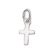 Charm Cross 5x10mm Solid Sterling Silver - each(56723)