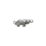 Connector Medium Elephant 19x7.5mm Sterling Silver - each