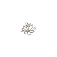 Charm Lotus with 12 petals 16x13mm with Jump Ring Sterling Silver - each(65555)