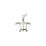 Charm Simple Turtle 19x18mm with Jump Ring Sterling Silver - each(65567)