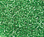 Preciosa Seed Bead Size 10/0 Silver Lined Lime Green 500g Bag - each(32111)