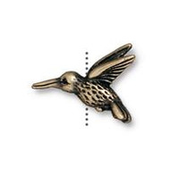 TierraCast Antique Brass Hummingbird Bead each (65614)