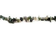 Moss Agate Bead Chips 16" - by the strand(35854)