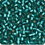 Miyuki Delica Seed Bead size 11/0 Teal Carribean Silver Lined DB 1208(61592)