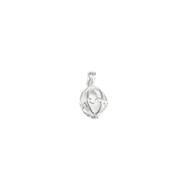 Charm Bead Cage 8mm Pendant Sterling Silver - each(30192)