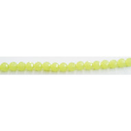 Chinese Crystal 6mm Faceted Round Bead Opaque Lime - by the strand