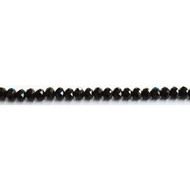 Chinese Crystal 4.5X6mm Faceted Rondelle Bead Jet - by the strand (62991)