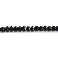 Chinese Crystal 6x8mm Rondelle Bead Jet - by the strand