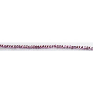 Chinese Crystal 2x3mm Rondelle Bead Rose Metallic - by the strand