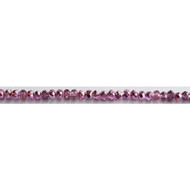 Chinese Crystal 4x3mm Rondelle Bead Rose Metallic - by the strand(61374)